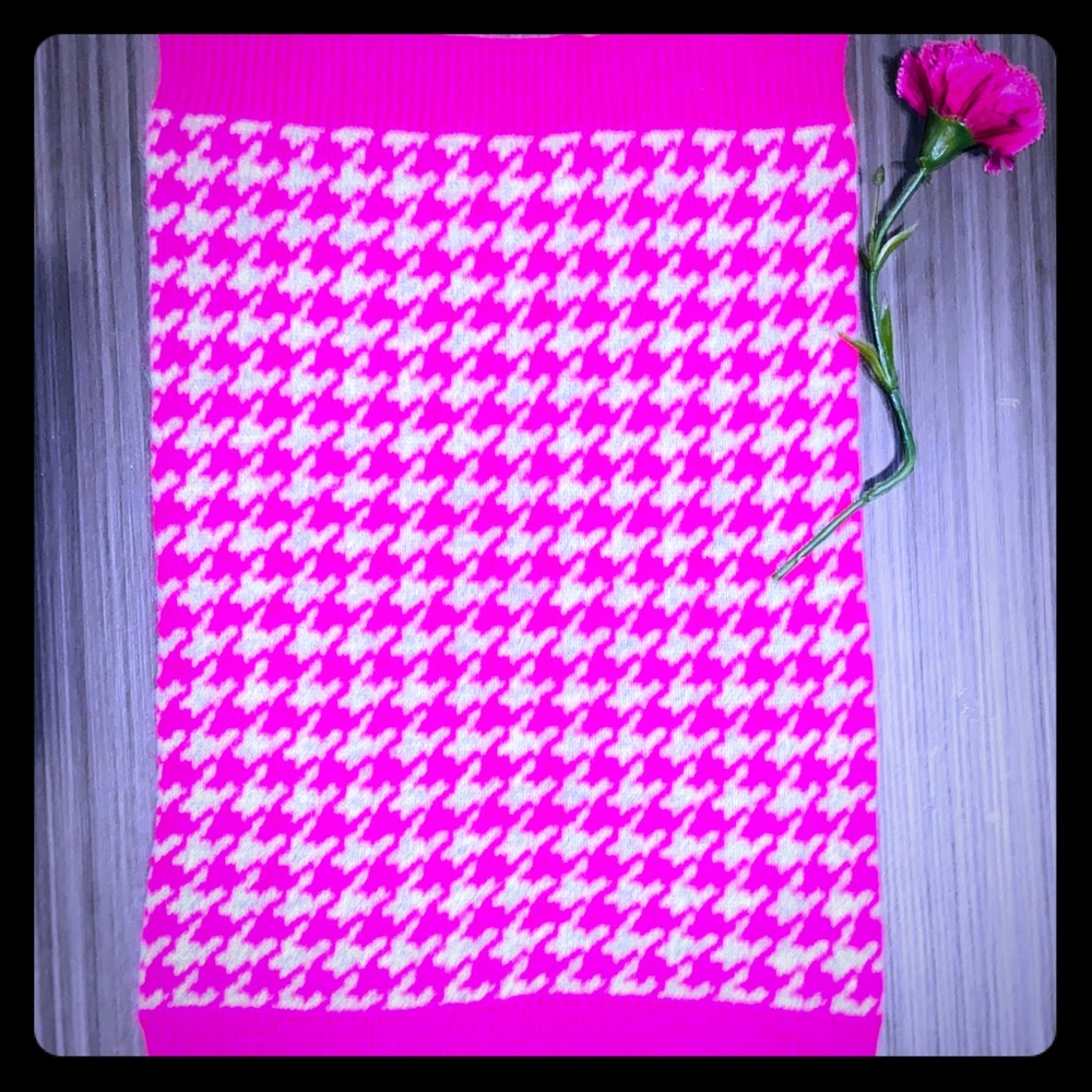 🎀✏️ Pink Checked Pencil Skirt